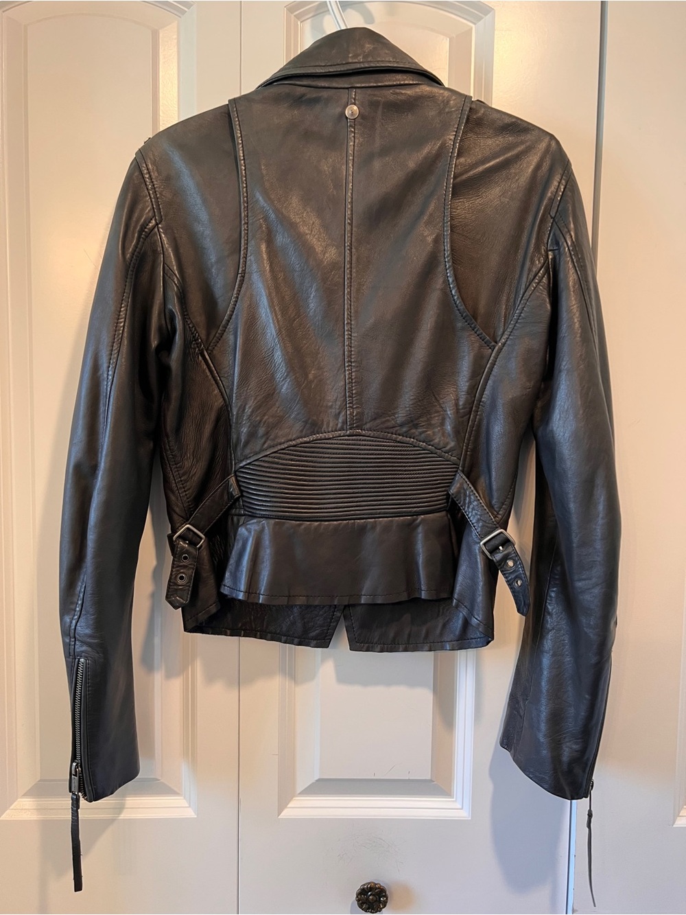 Diesel Black Leather Asymmetrical Moto Jacket - Picture 2 of 4